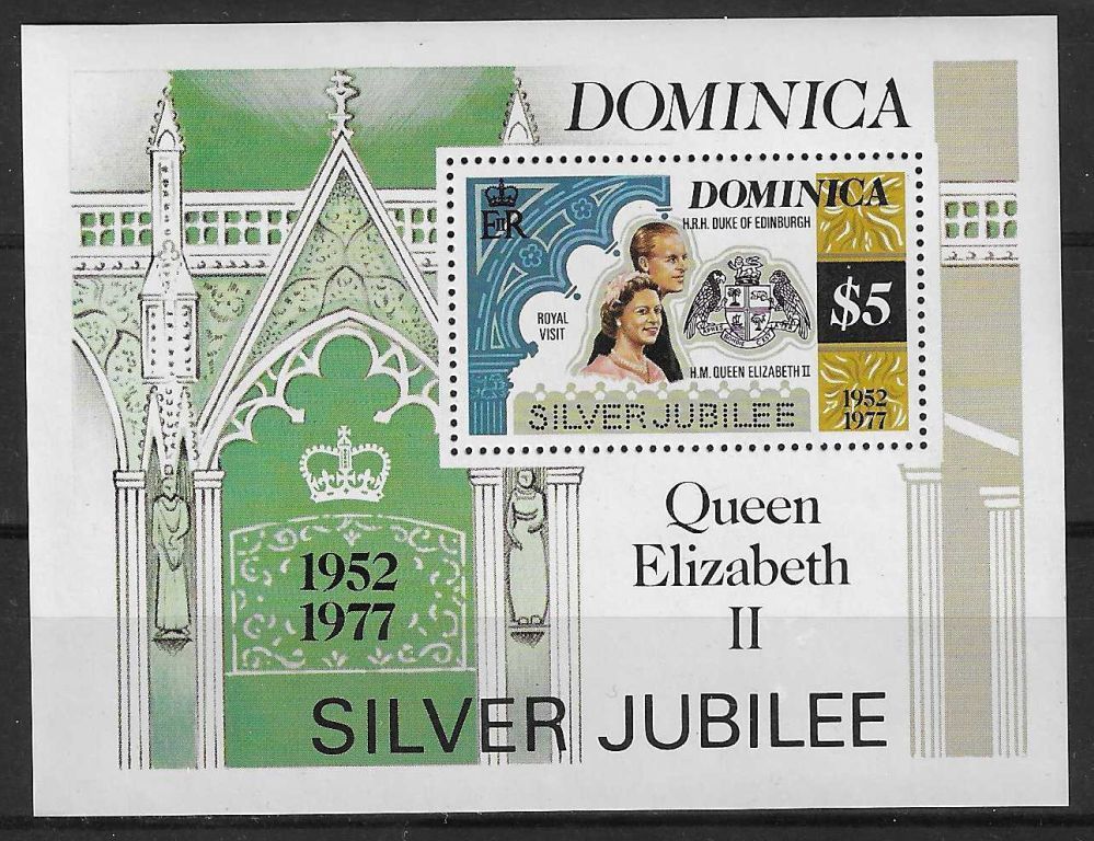 Znaczek Dominika 1977 Mi bl 42 Czyste **