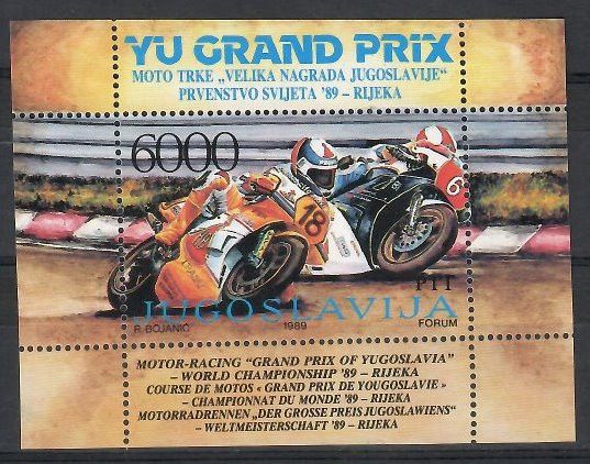 Znaczek Jugosławia 1989 Mi bl 34 Czyste **