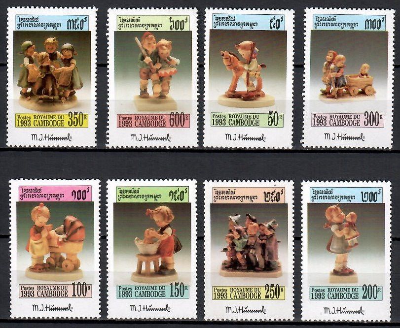 Znaczek Kambodża 1993 Mi 1402-1409 Czyste **