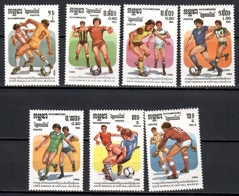 Znaczek Kambodża 1986 Mi 722-728 Czyste **