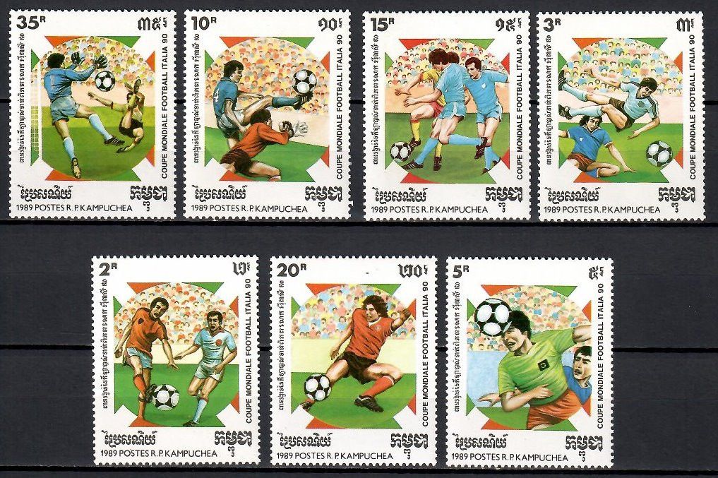 Znaczek Kambodża 1989 Mi 999-1005 Czyste **