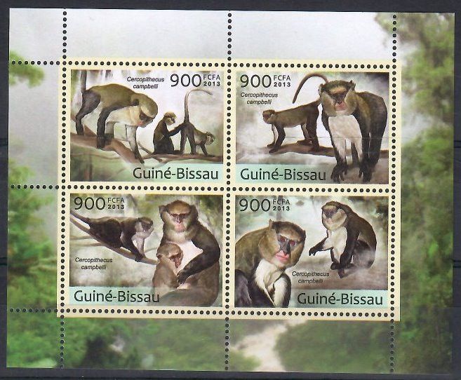 Znaczek Gwinea Bissau 2013 Mi ark 6644-6647 Czyste **