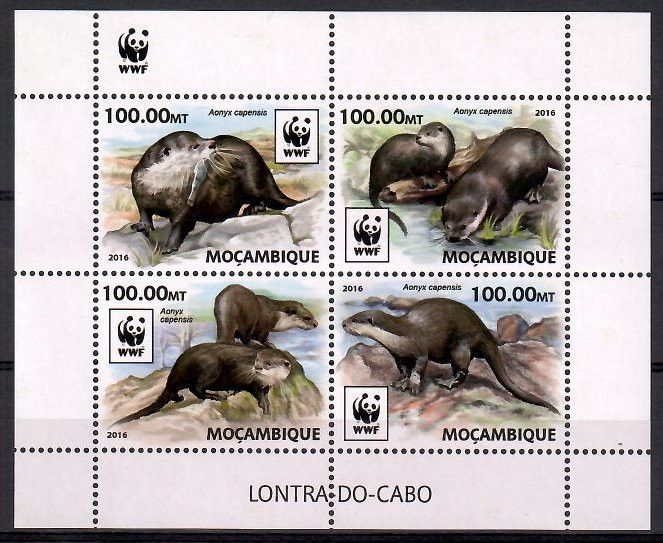 Znaczek Mozambik 2016 Mi ark 8884-8887 Czyste **
