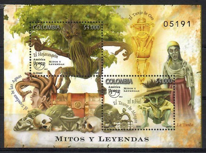 Znaczek Kolumbia 2012 Mi bl 86 Czyste **