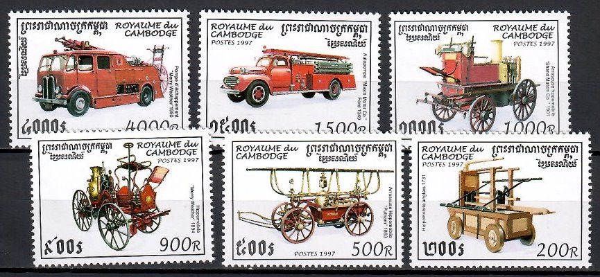 Znaczek Kambodża 1997 Mi 1690-1695 Czyste **