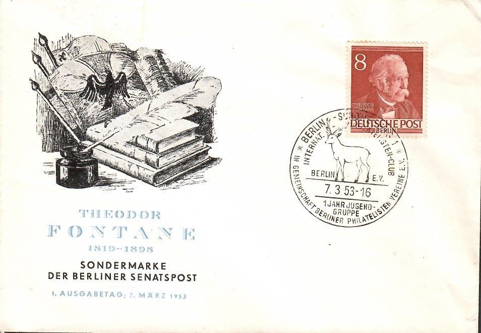 Znaczek Berlin, Niemcy 1952 Mi 94 FDC