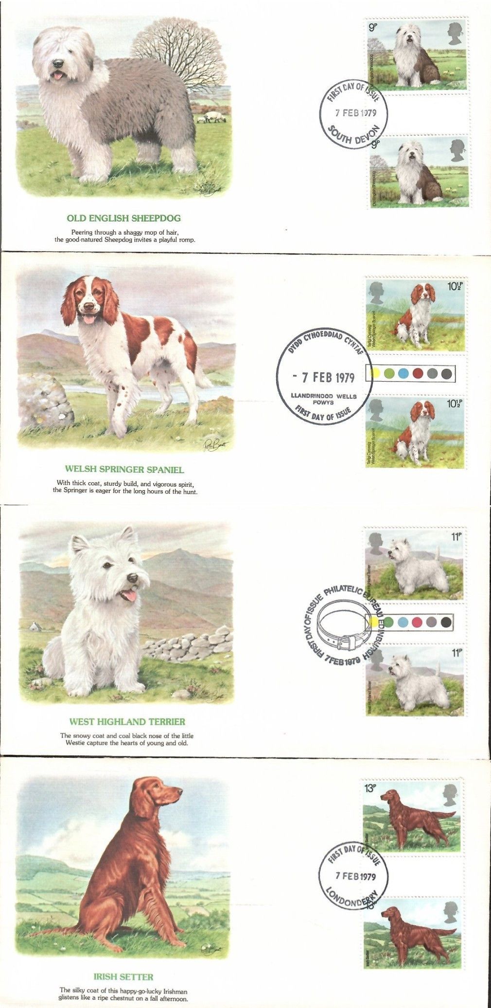 Znaczek Wielka Brytania 1979 Mi 781-784 FDC