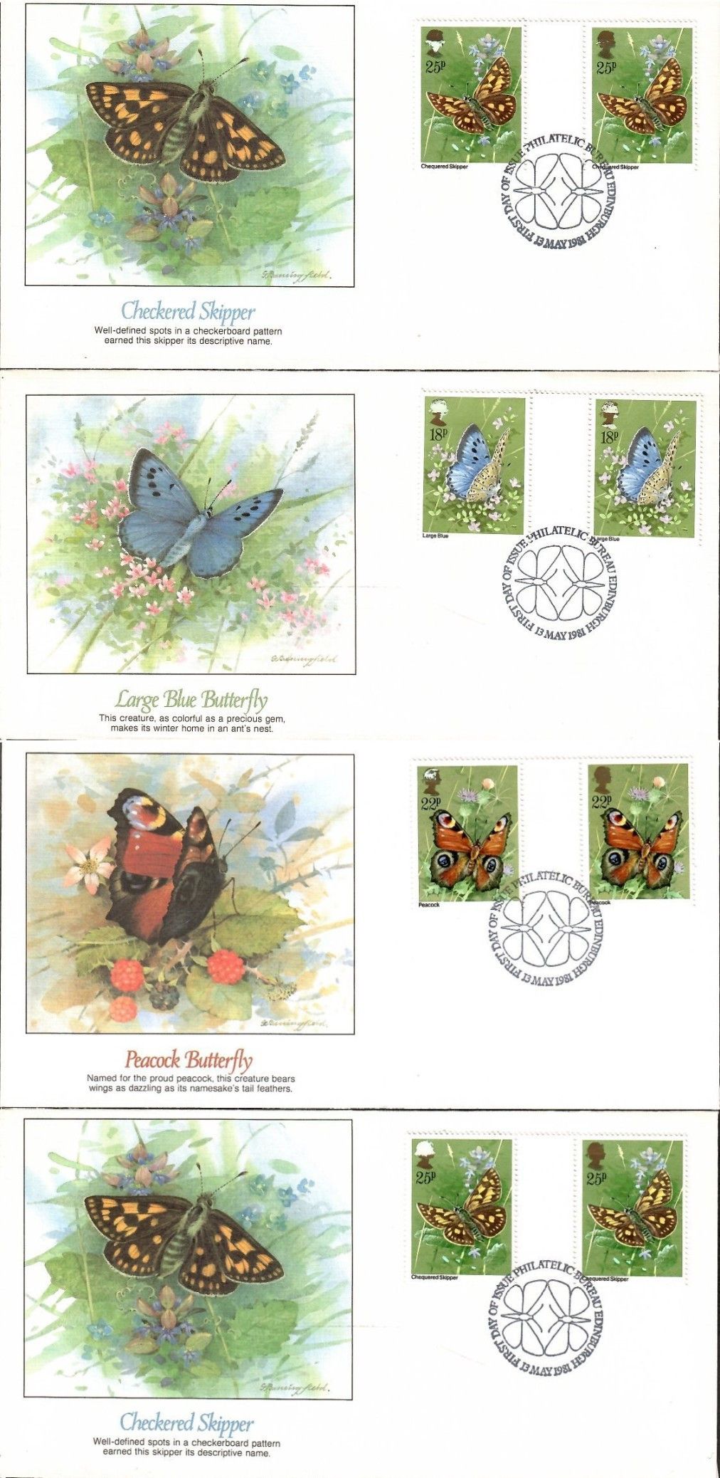 Znaczek Wielka Brytania 1981 Mi 875-878 FDC