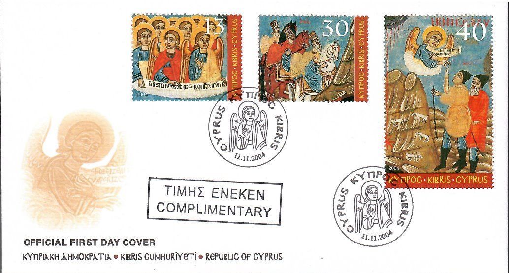 Znaczek Cypr 2003 Mi 1028-1030 FDC
