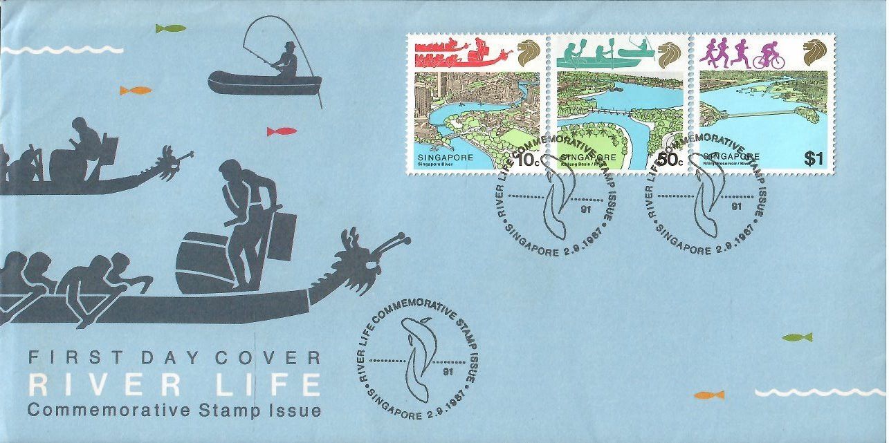 Znaczek Singapur 1987 Mi 536-538 FDC