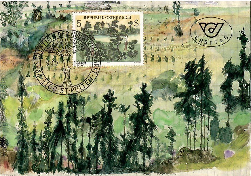 Znaczek Austria 1987 Mi 1903 Karta Max