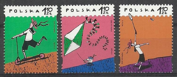 Znaczek Polska 2002 Fi 3825-3827 Czyste **