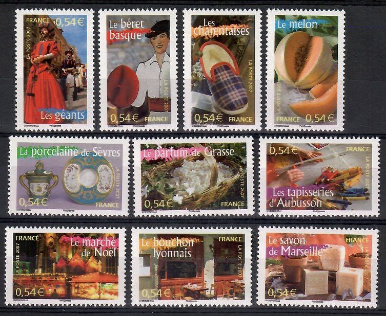 Znaczek Francja 2007 Mi 4313-4322 Czyste **