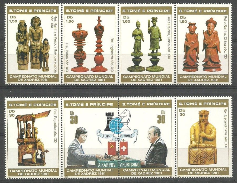 Znaczek Wyspy Św. Tomasza i Książęca 1981 Mi 703-710 Czyste **