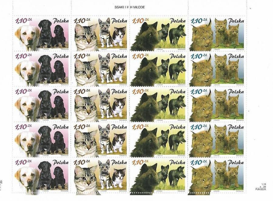Znaczek Polska 2002 Mi ark 3960-3963I Fi ark 3810-3813 Czyste **