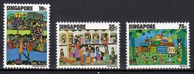 Znaczek Singapur 1977 Mi 288-290 Czyste **
