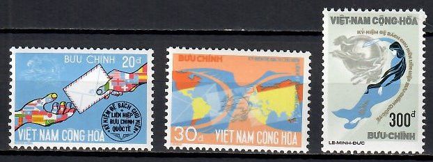 Znaczek Wietnam Południowy 1974 Mi 572-574 Czyste **