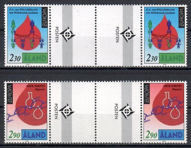 Znaczek Wyspy Alandzkie 1994 Mi 86-87 Czyste **
