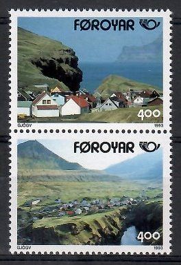 Znaczek Wyspy Owcze 1993 Mi 246-247 Czyste **