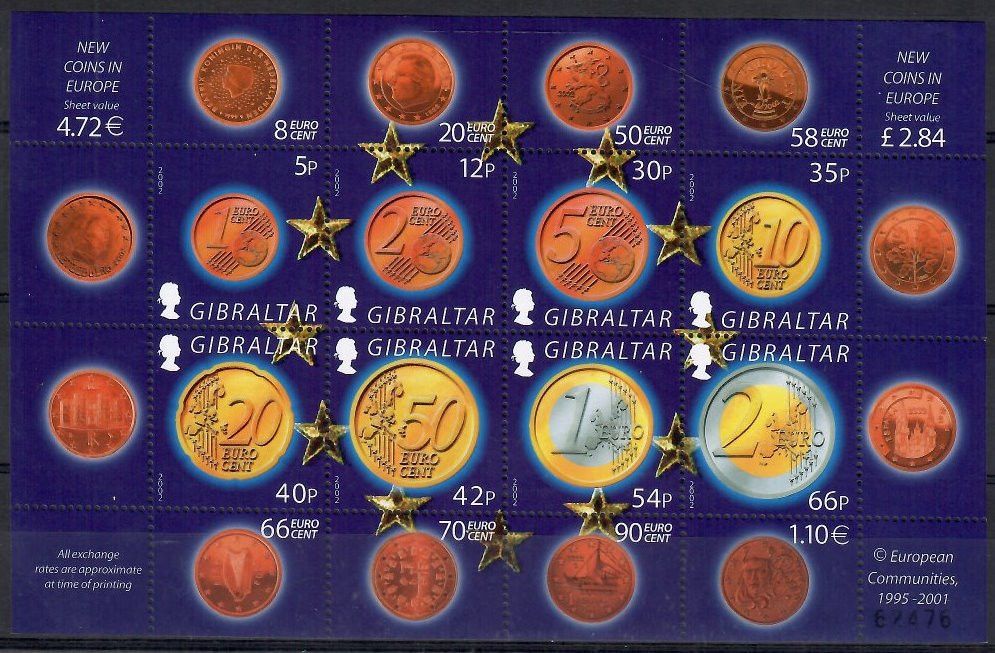 Znaczek Gibraltar 2002 Mi ark 989-996 Czyste **