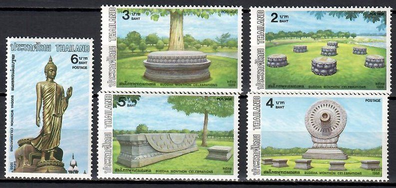 Znaczek Tajlandia 1988 Mi 1291-1295 Czyste **