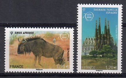 Znaczek Francja 2015 Mi une 75-76 Czyste **