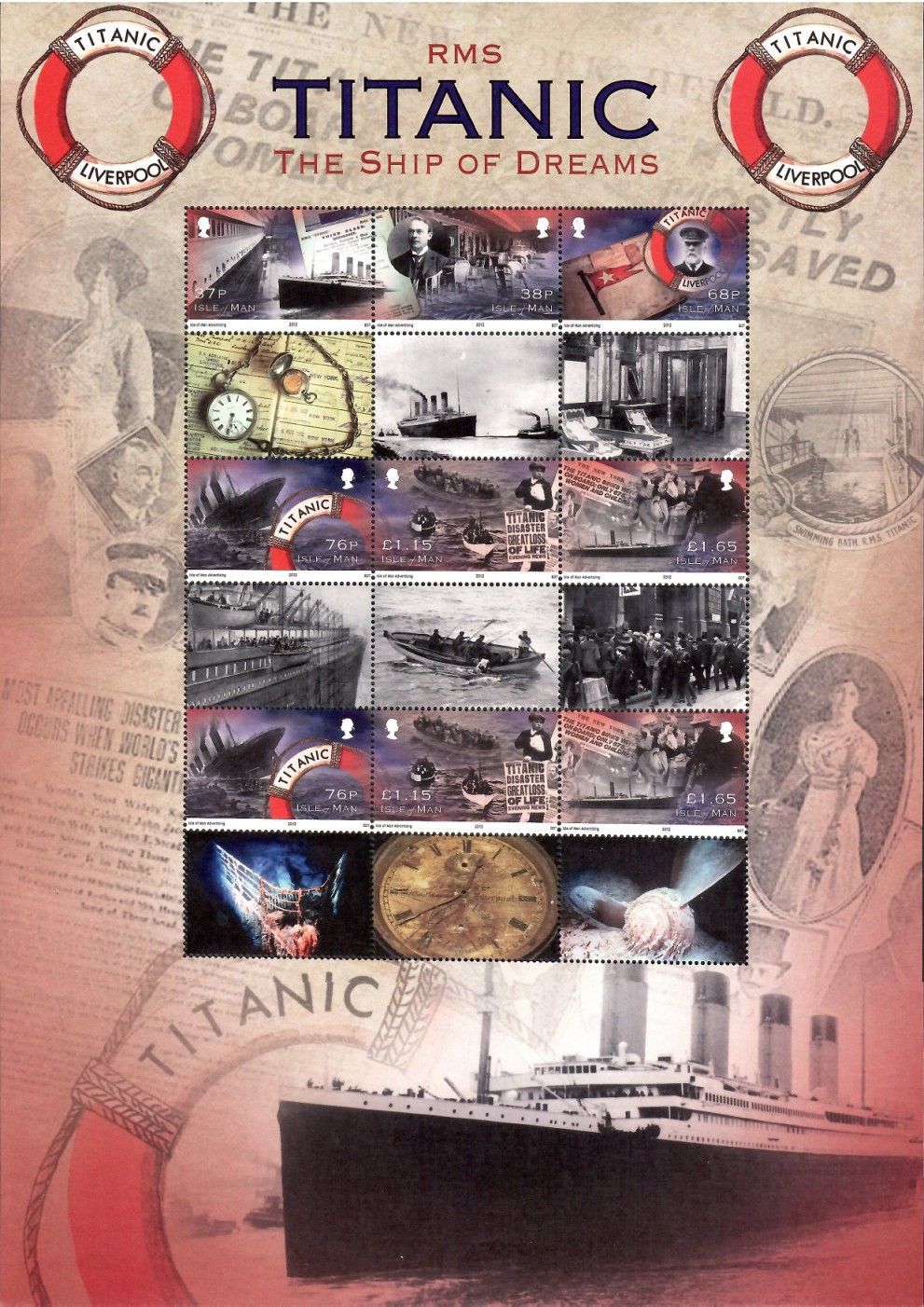 Znaczek Wyspa Man 2012 Mi ark 1762-1767 Czyste **