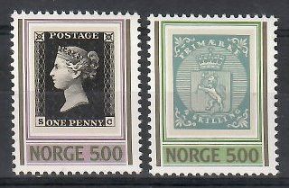 Znaczek Norwegia 1990 Mi 1044-1045 Czyste **