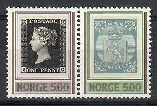 Znaczek Norwegia 1990 Mi 1044-1045 Czyste **