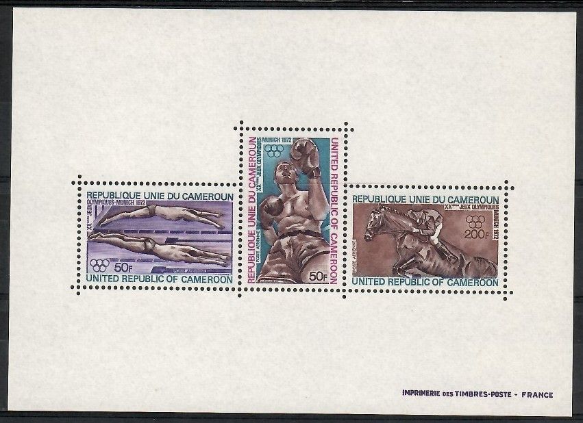 Znaczek Kamerun 1972 Mi bl 9 Czyste **