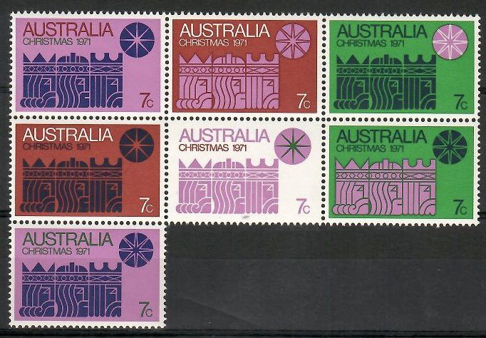 Znaczek Australia 1971 Mi 479-485 Czyste **