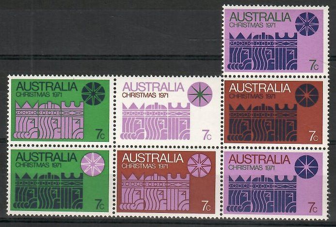 Znaczek Australia 1971 Mi 479-485 Czyste **