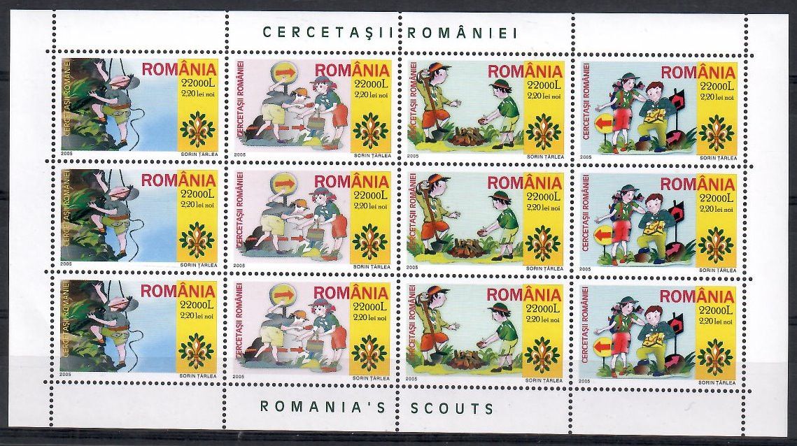 Znaczek Rumunia 2005 Mi ark 5943-5946 Czyste **