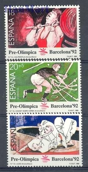 Znaczek Hiszpania 1990 Mi 2933-2935 Czyste **