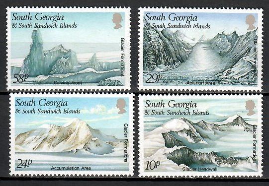 Znaczek Georgia Południowa i Sandwich Południowy 1989 Mi 176-179 Czyste **