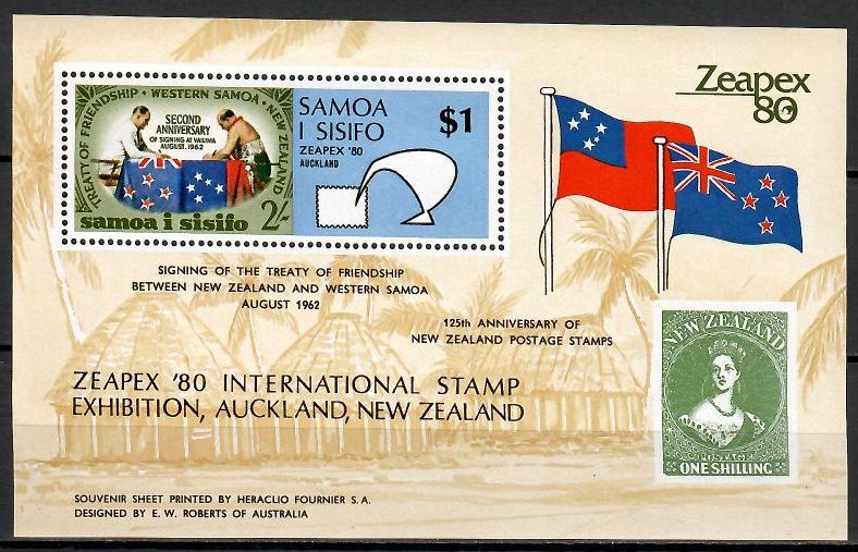 Znaczek Samoa 1980 Mi bl 22 Czyste **