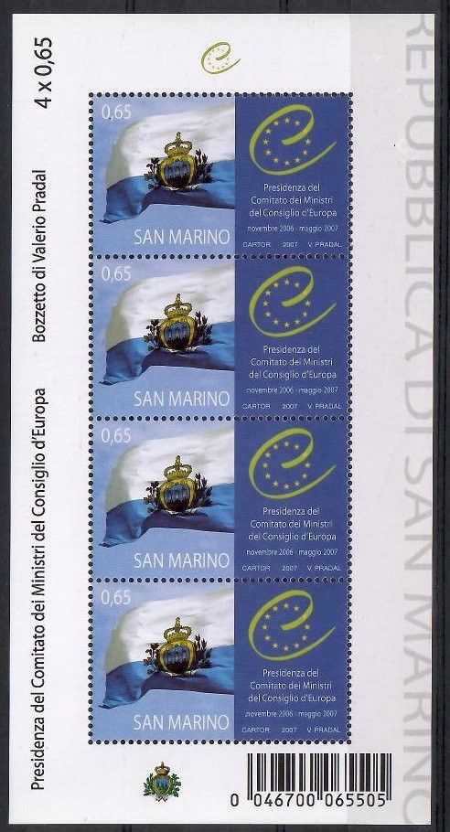 Znaczek San Marino 2007 Mi ark 2285 Czyste **