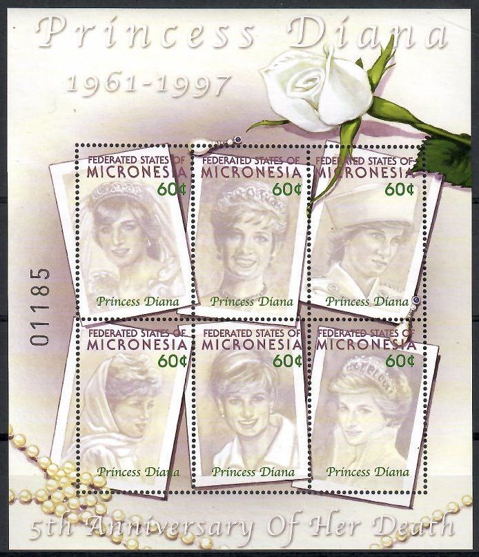 Znaczek Mikronezja 2002 Mi 1305-1310 Czyste **