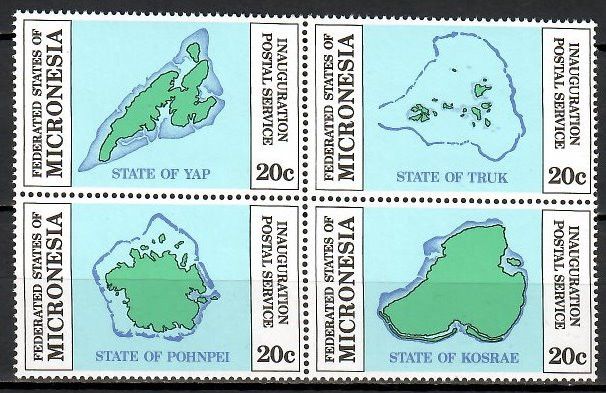 Znaczek Mikronezja 1984 Mi 1-4 Czyste **