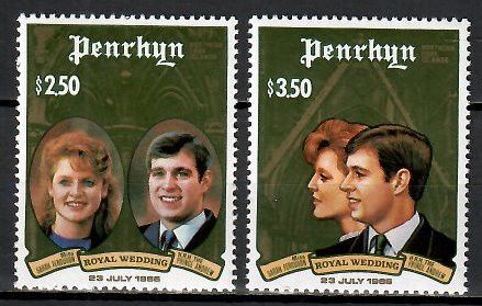 Znaczek Penrhyn 1986 Mi 448-449 Czyste **