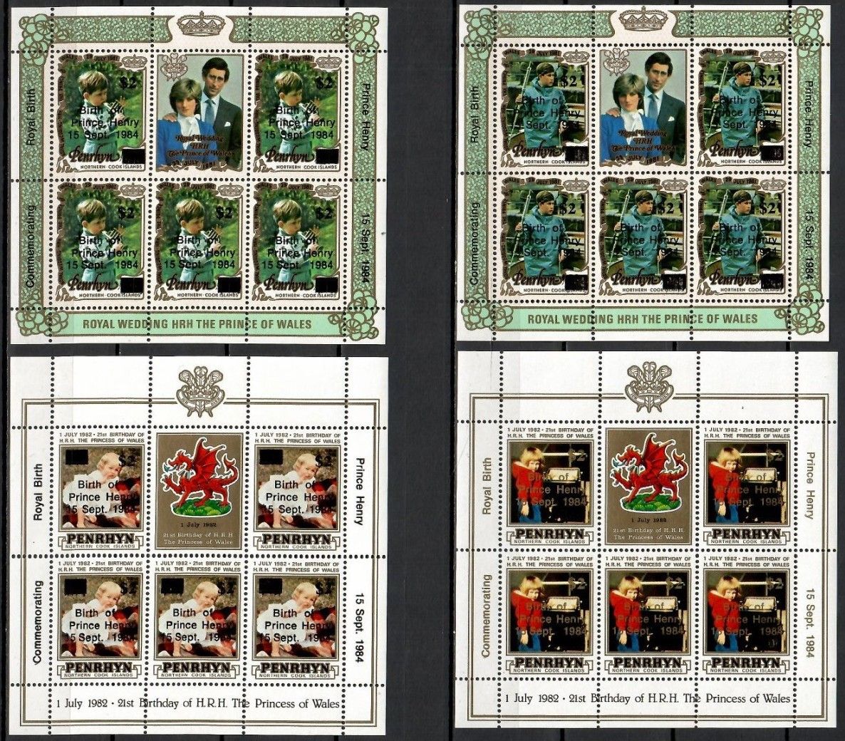 Znaczek Penrhyn 1984 Mi 398-401 Czyste **