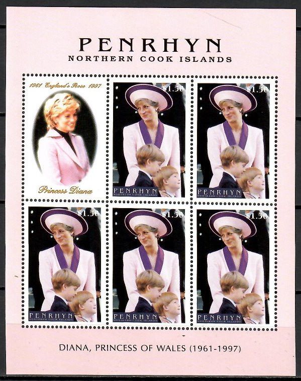 Znaczek Penrhyn 1998 Mi ark 588 Czyste **