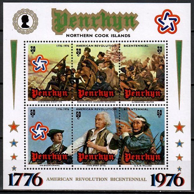 Znaczek Penrhyn 1976 Mi bl 2 Czyste **