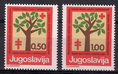 Znaczek Jugosławia 1977 Mi zwa 56-57 Czyste **
