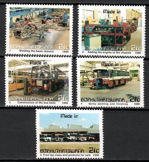 Znaczek Bophuthatswana 1990 Mi 243-247 Czyste **