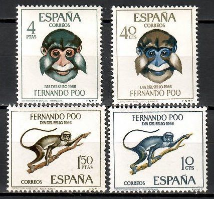 Znaczek Fernando Poo (Bioko) 1966 Mi 247-250 Czyste **
