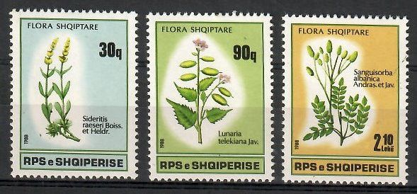 Znaczek Albania 1988 Mi 2358-2360 Czyste **