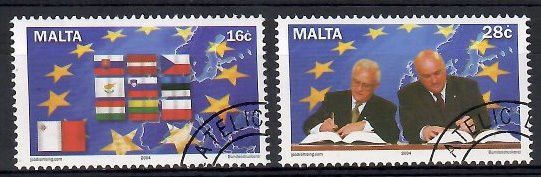 Znaczek Malta 2004 Mi abo 1341-1342 Stemplowane