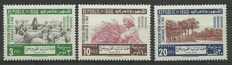 Znaczek Irak 1963 Mi 367-369 Czyste **