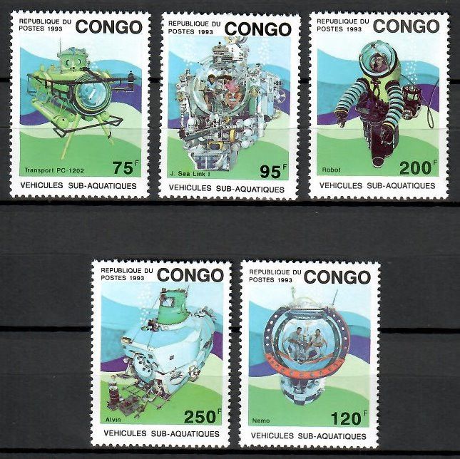 Znaczek Kongo 1993 Mi 1371-1375 Czyste **